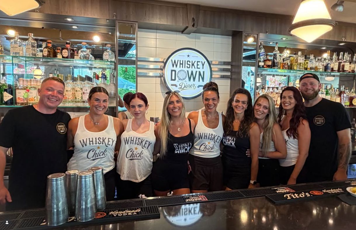 The Whiskey Down Diner team behind the bar