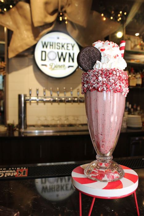 Peppermint shake at the bar
